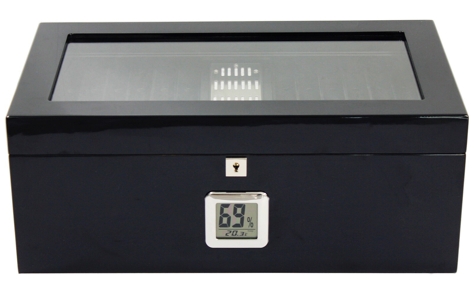 The “RAVEN” 120 Ct All Black Cigar Humidor