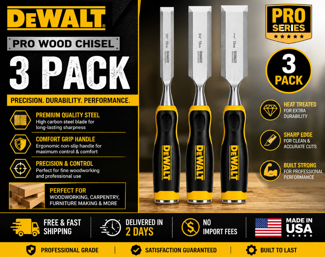 Dewalt Pro Wood Chisel Set 3 Piece