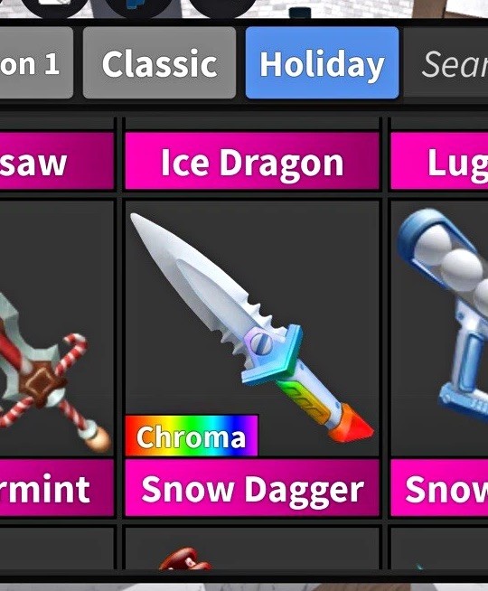 MM2  Chroma Snow Dagger Virtual Game Item