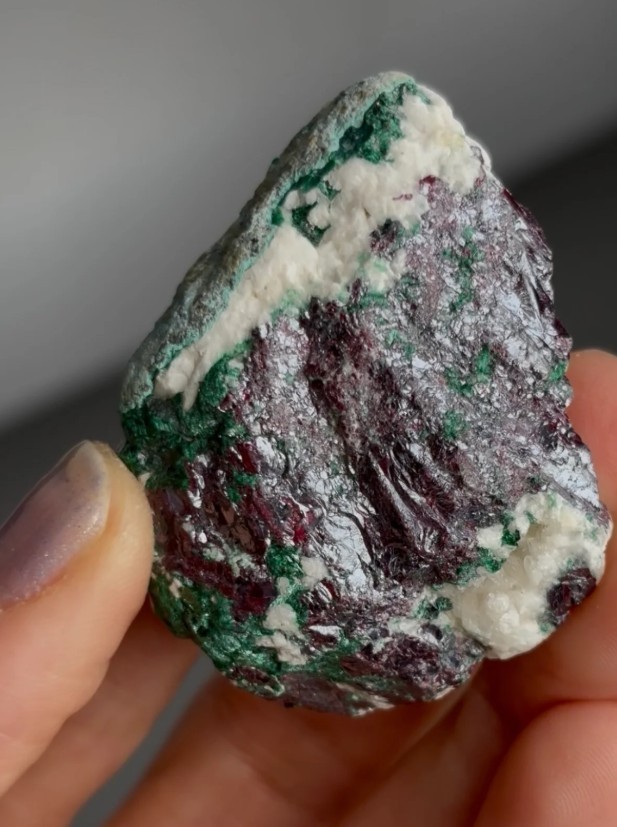 Red Cuprite with Green Malachite – Mashamba West Mine, Congo Red Cuprite with Green Malachite – Mashamba West Mine, Congo