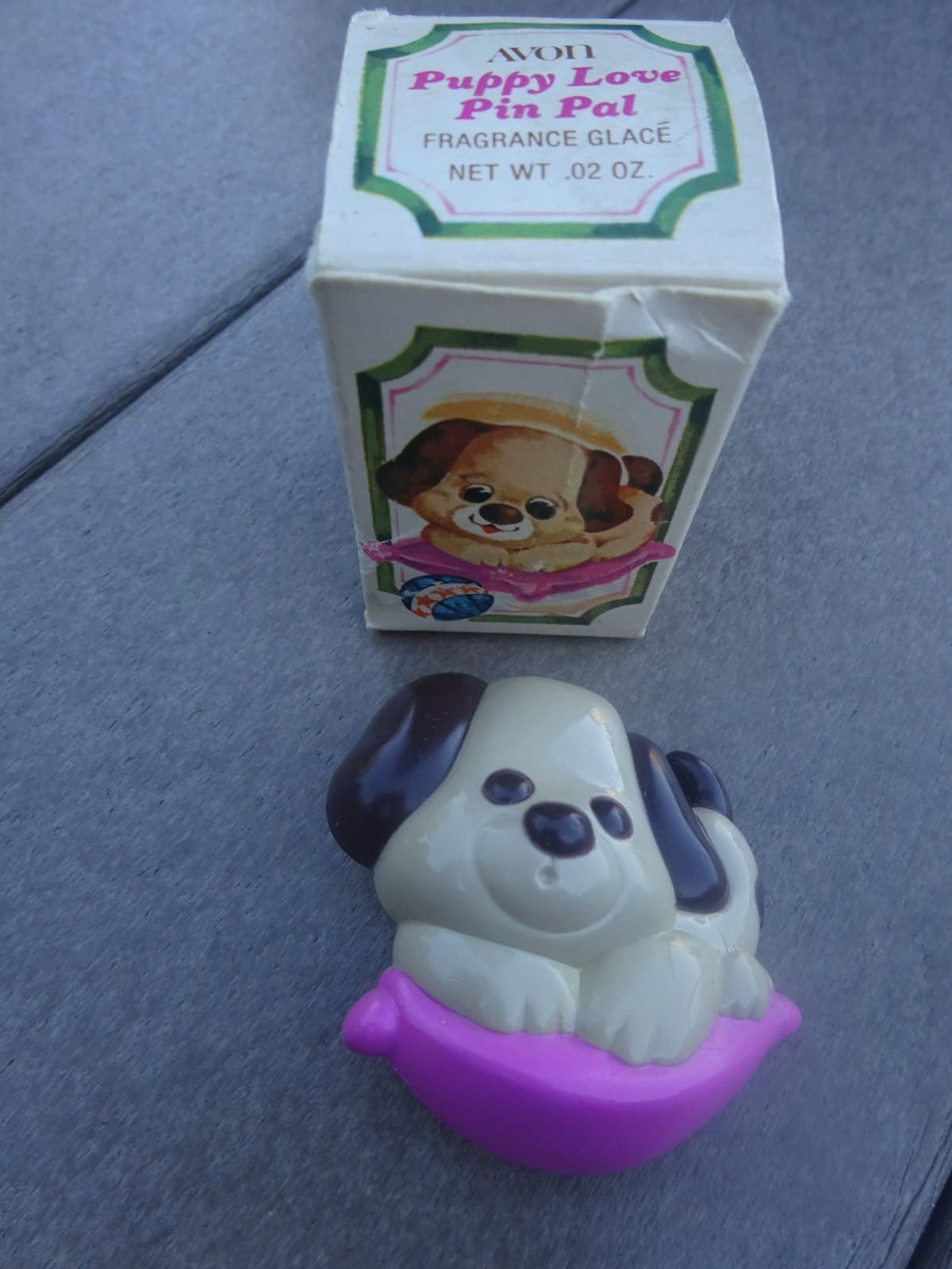 70s VTG Avon Fragrance Glace Pin Pal - Puppy Love New In Box 70s VTG Avon Fragrance Glace Pin Pal - Puppy Love New In Box