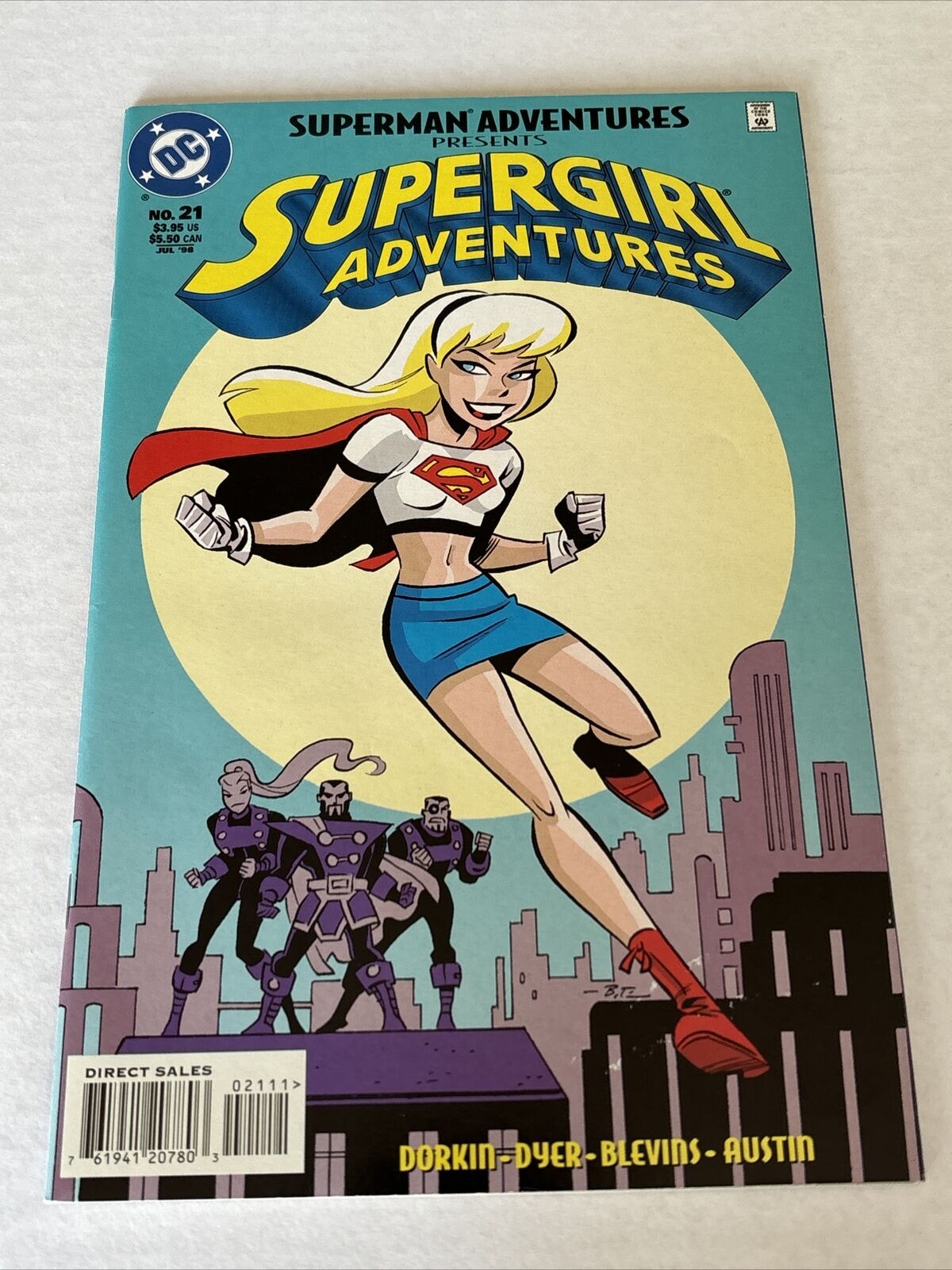 Superman Adventures #21 July 1998 First animated Supergirl