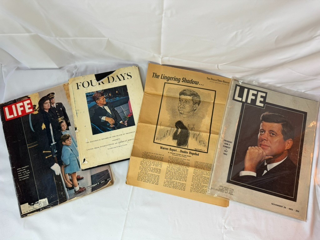 Vintage JFK Assassination Memorial Lot 1963 LIFE Magazines Four Days Book 1967 D