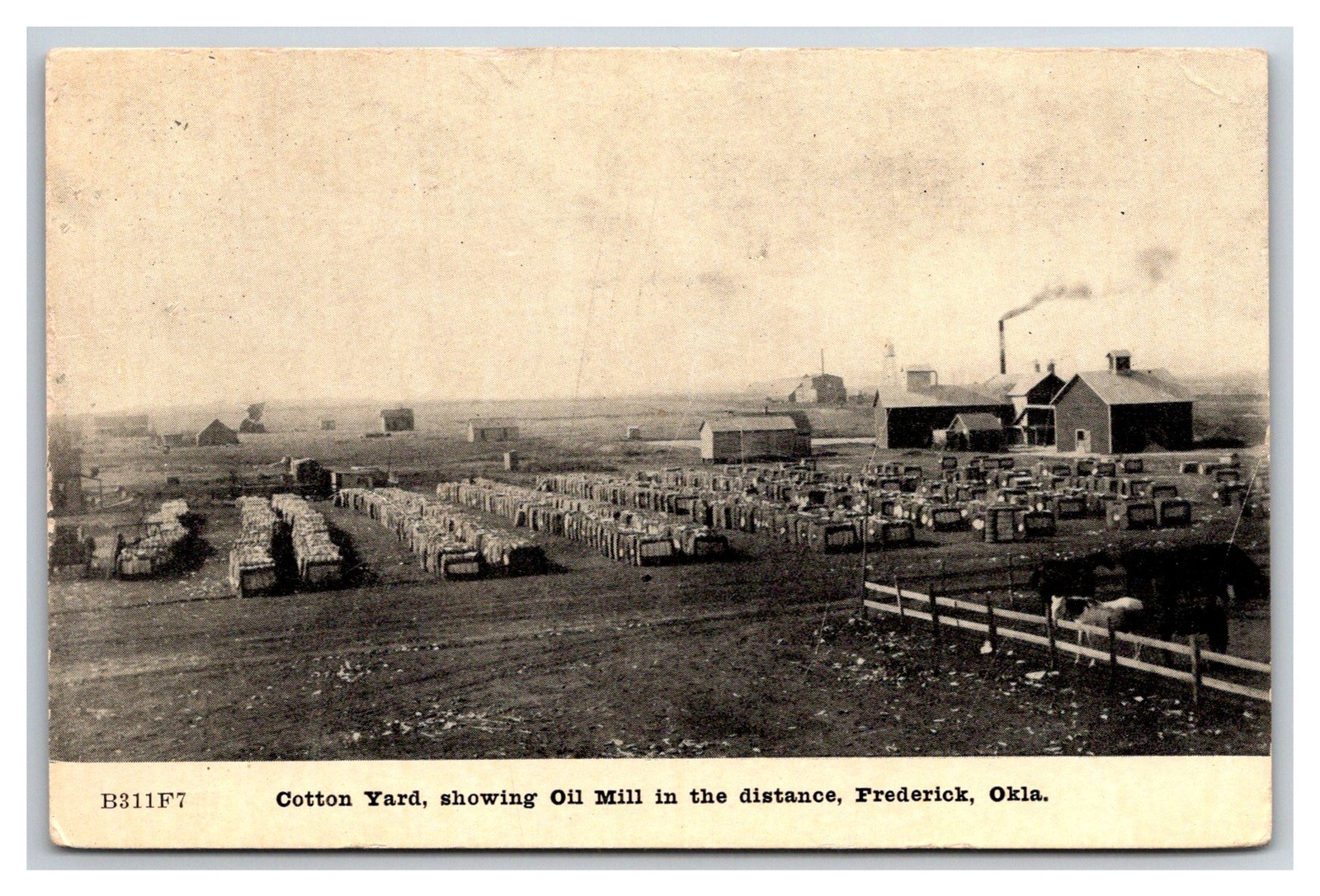 Frederick Oklahoma Cotton yard and oil mill. Panorama. Frederick Oklahoma Cotton yard and oil mill. Panorama.