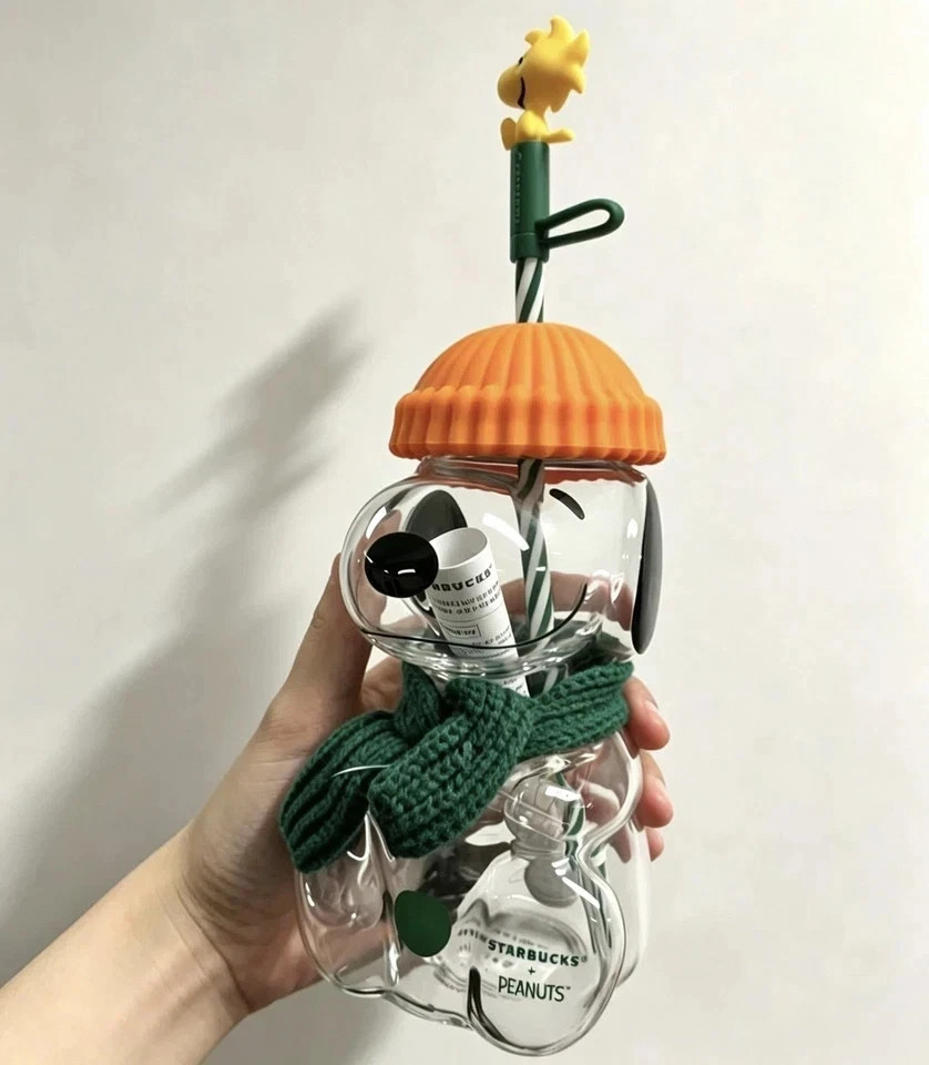 Hot NEW 2026 Snoopy Collectible Glass Cold Cup Special Edition -USA--** Hot NEW 2026 Snoopy Collectible Glass Cold Cup Special Edition -USA--**