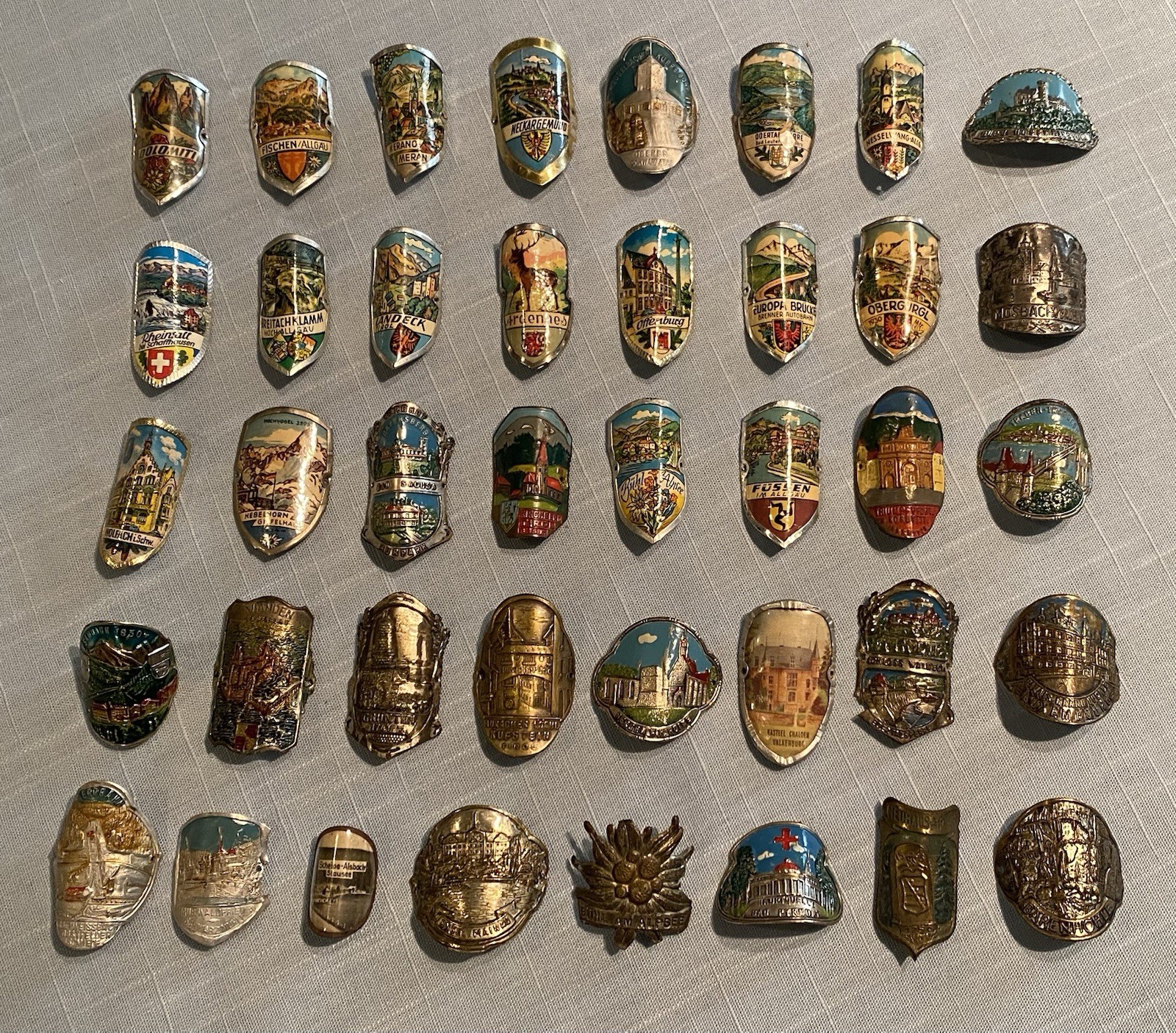 40 Vintage German European Hiking Walking Cane Stick Badges Emblems 40 Vintage German European Hiking Walking Cane Stick Badges Emblems
