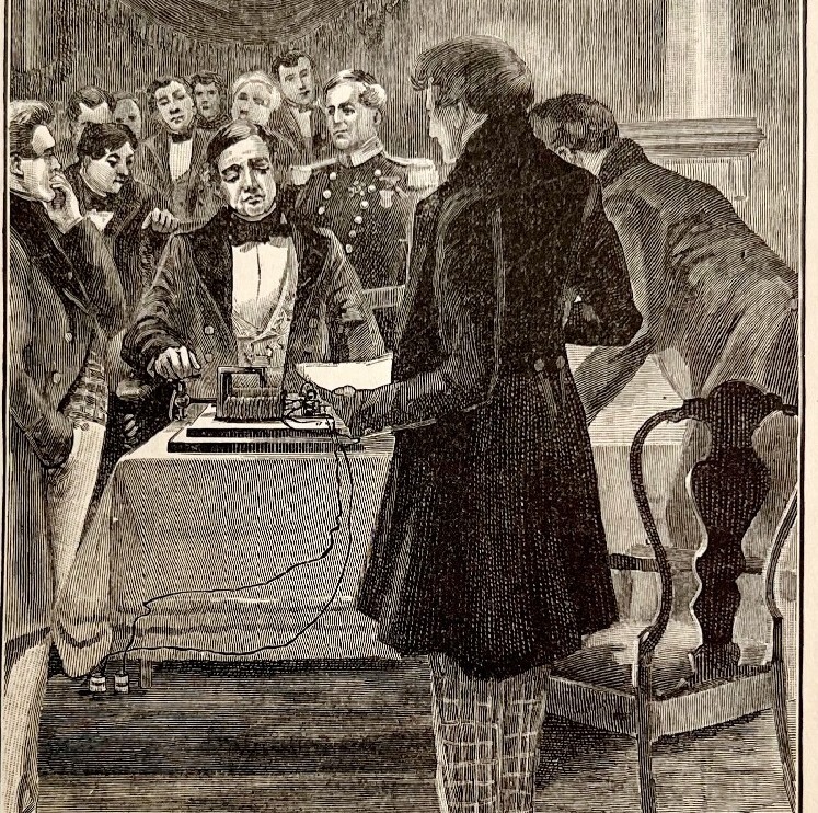 1904 Professor Morse Sending The First Telegram History Art Print DWN10F