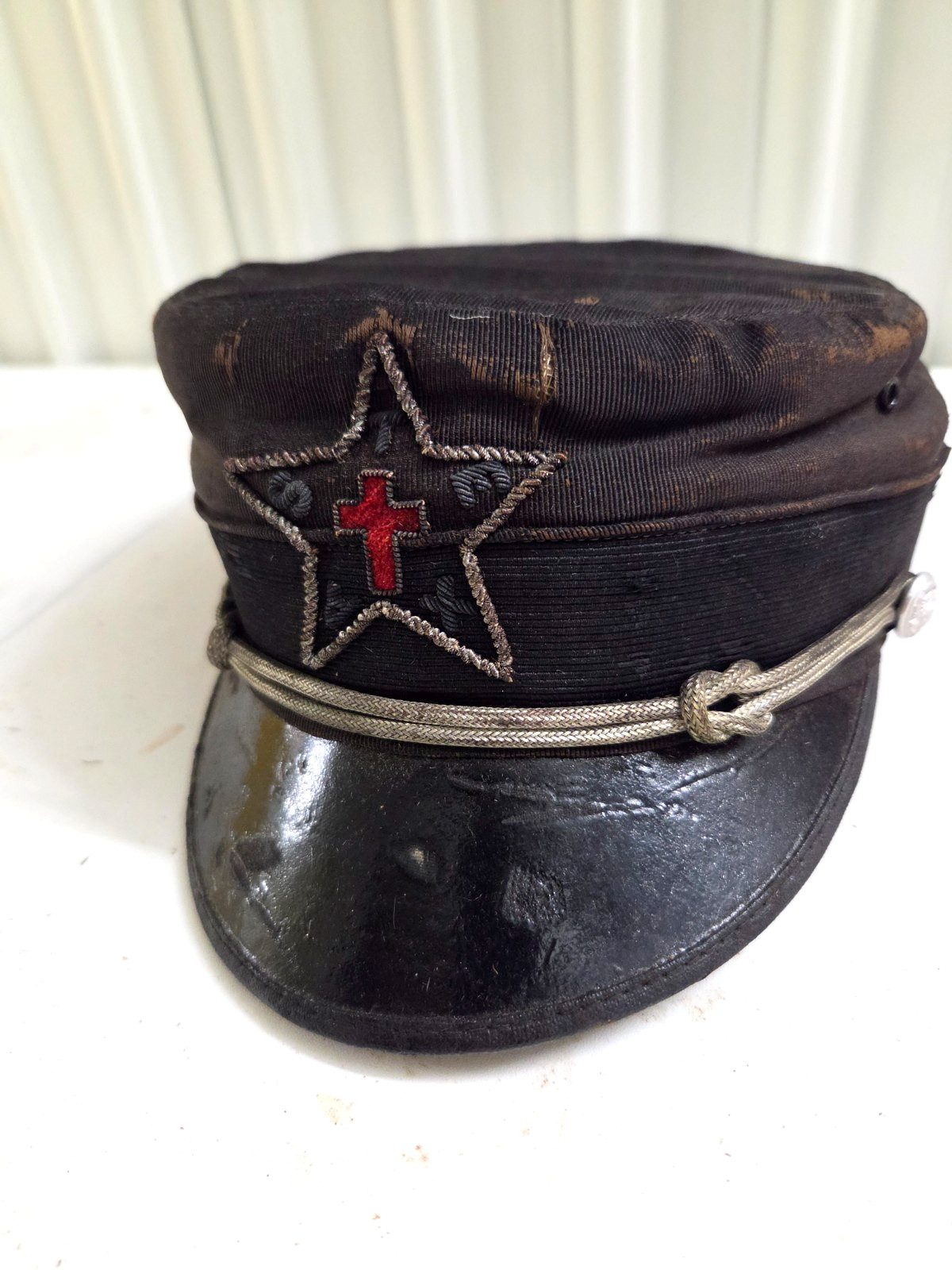 Antique Early 1900s Masonic Templar Kepi Hat Fatigue Star Cross M.C. Lilley Antique Early 1900s Masonic Templar Kepi Hat Fatigue Star Cross M.C. Lilley