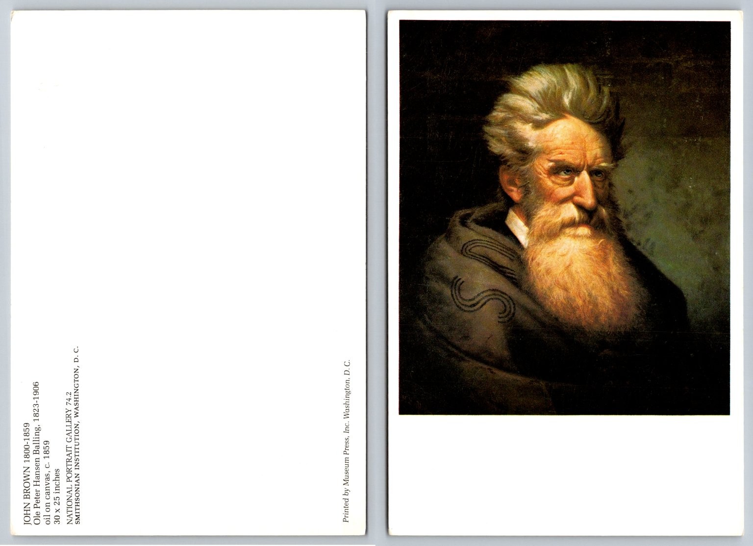John Brown Portrait Postcard Ole Peter Hansen Balling National Portrait Gallery John Brown Portrait Postcard Ole Peter Hansen Balling National Portrait Gallery