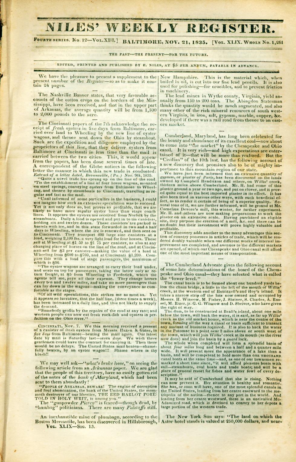 Newspaper Old & Authentic Texas Revolution Gonzales Golish Captured COA 1835 Newspaper Old & Authentic Texas Revolution Gonzales Golish Captured COA 1835