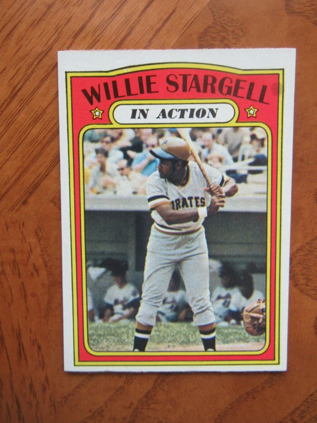 1972 Topps Baseball Cards - # 448 In Action - Willie Stargell, OF, Pittsburgh Pi
