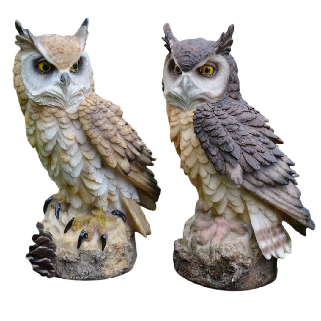 Vintage Great Horned Owl Resin Figure 7 Vintage Great Horned Owl Resin Figure 7