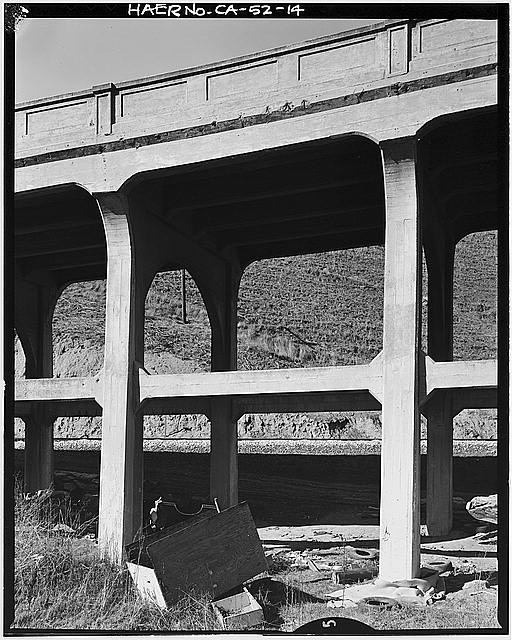 Livermore CA Carroll Overhead Bridge Altamont Pass Rd 1900s HABS Spalling