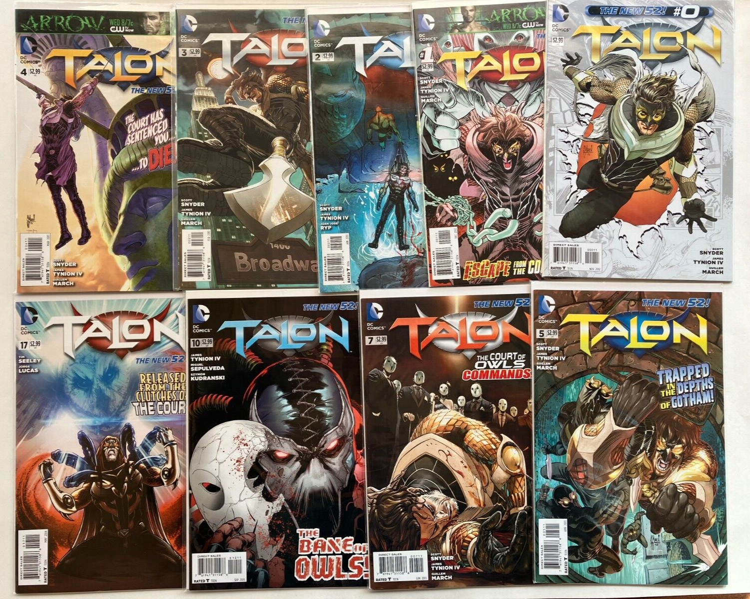 TALON DC comic lot of 9 (NEW 52) # 0-5 7 10 17 (2012 to 2014) Scott Snyder VF NM