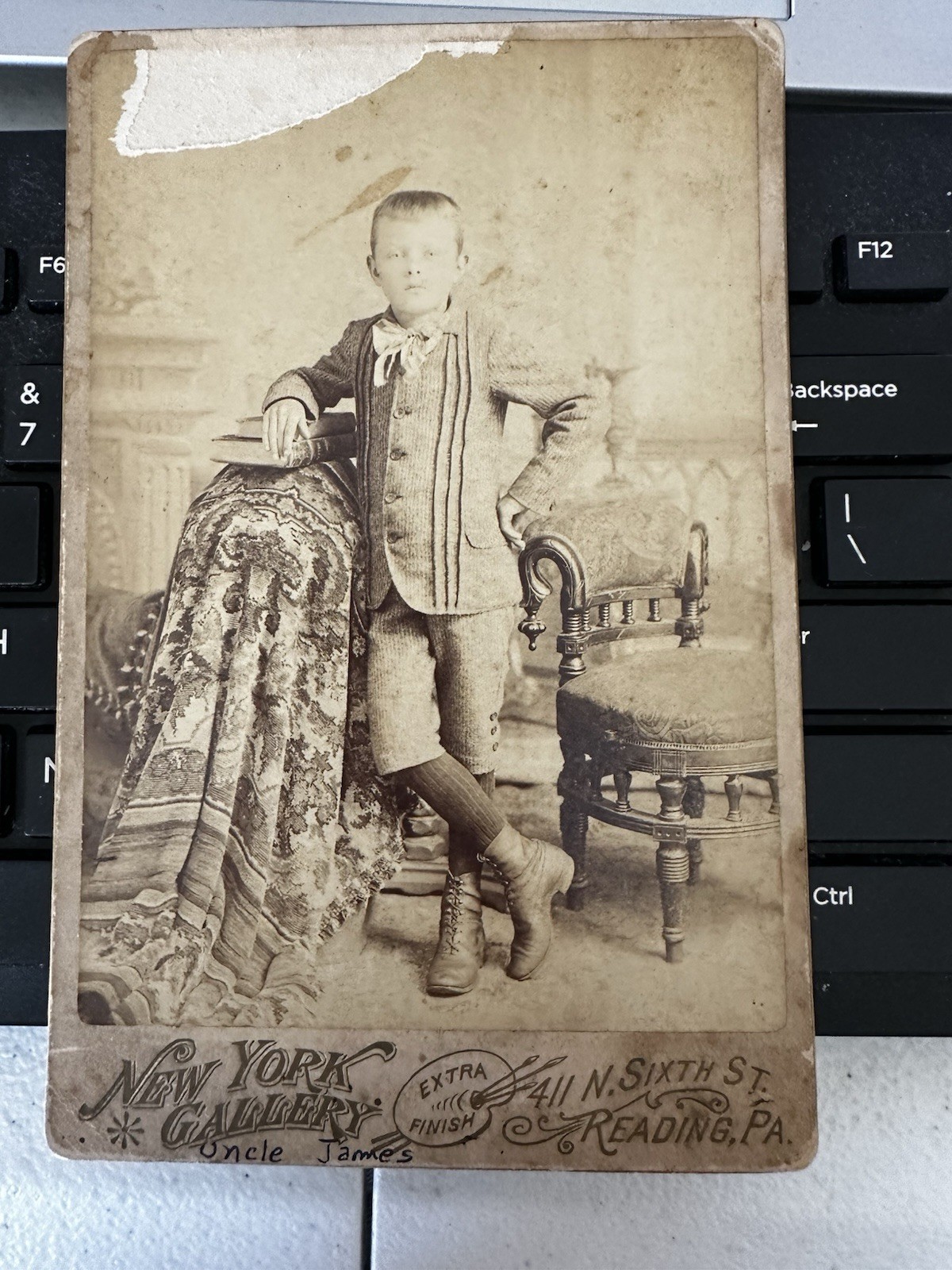 Cabinet Card Studio Photo Dead Boy Posed Cabinet Card Studio Photo Dead Boy Posed