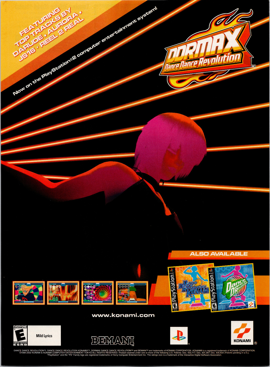 Konami DDRMAX Dance Dance Revolution PS2 Print Ad 2002 Darude Bemani Poster Konami DDRMAX Dance Dance Revolution PS2 Print Ad 2002 Darude Bemani Poster