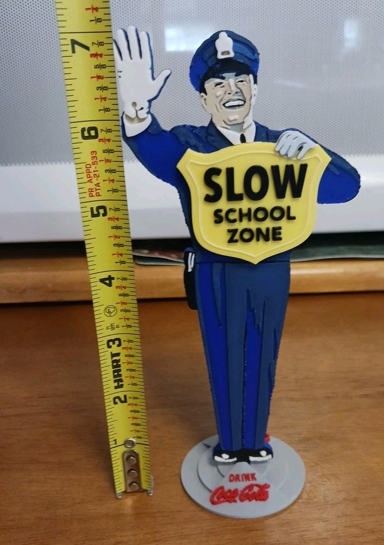 Coca-Cola School Crossing Guard Policeman Replica Miniature 3dPrint Sign 7 Coca-Cola School Crossing Guard Policeman Replica Miniature 3dPrint Sign 7