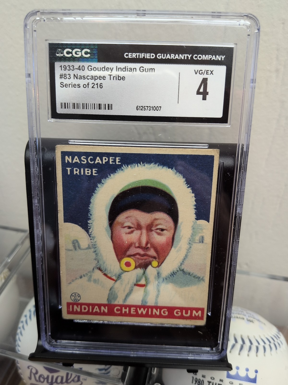 1933-40 Goudey Indian Gum # 83 Nascapee Tribe 1933-40 Goudey Indian Gum # 83 Nascapee Tribe