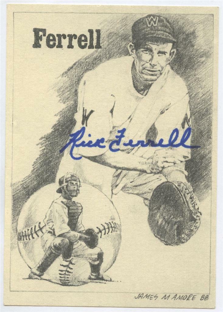 Rick Ferrell 5x7 Litho Autographed Signed JSA COA Washington Senators Baseball