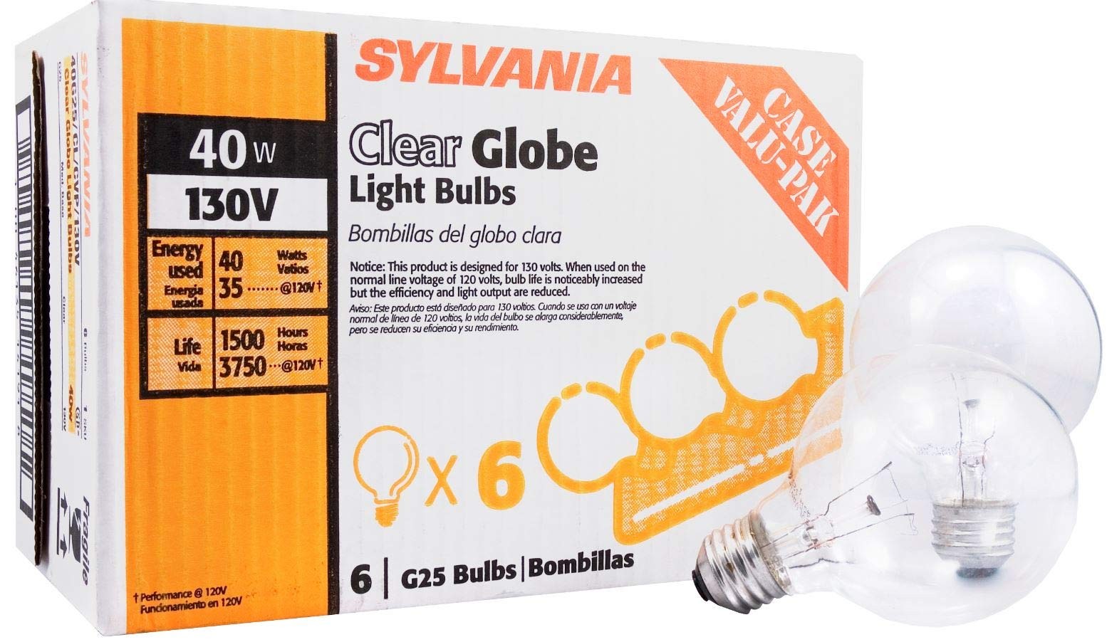 Sylvania 40 Watt Vanity Light Bulbs 6 Pack - 6 Pack, Clear Finish Sylvania 40 Watt Vanity Light Bulbs 6 Pack - 6 Pack, Clear Finish