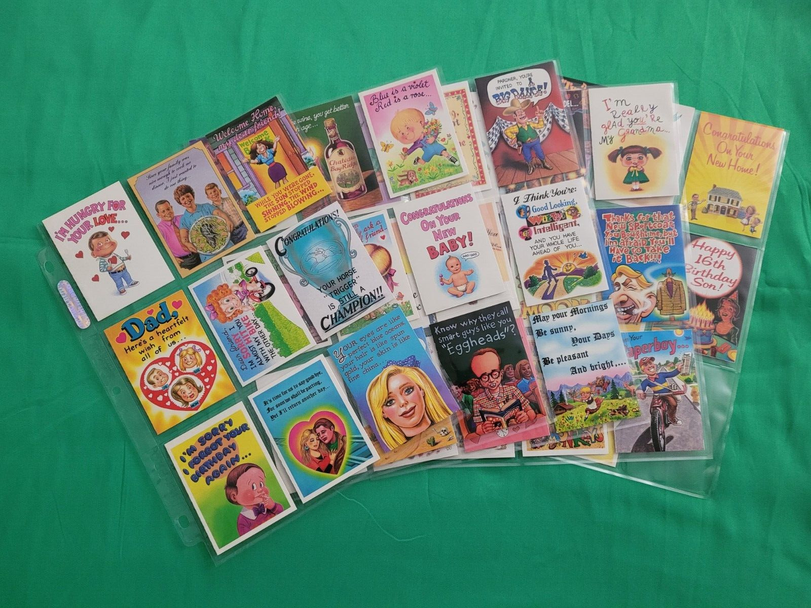 Topps Gruesome Greeting Cards 1-44 Complete Set 1992 in Pages Collectible Gift
