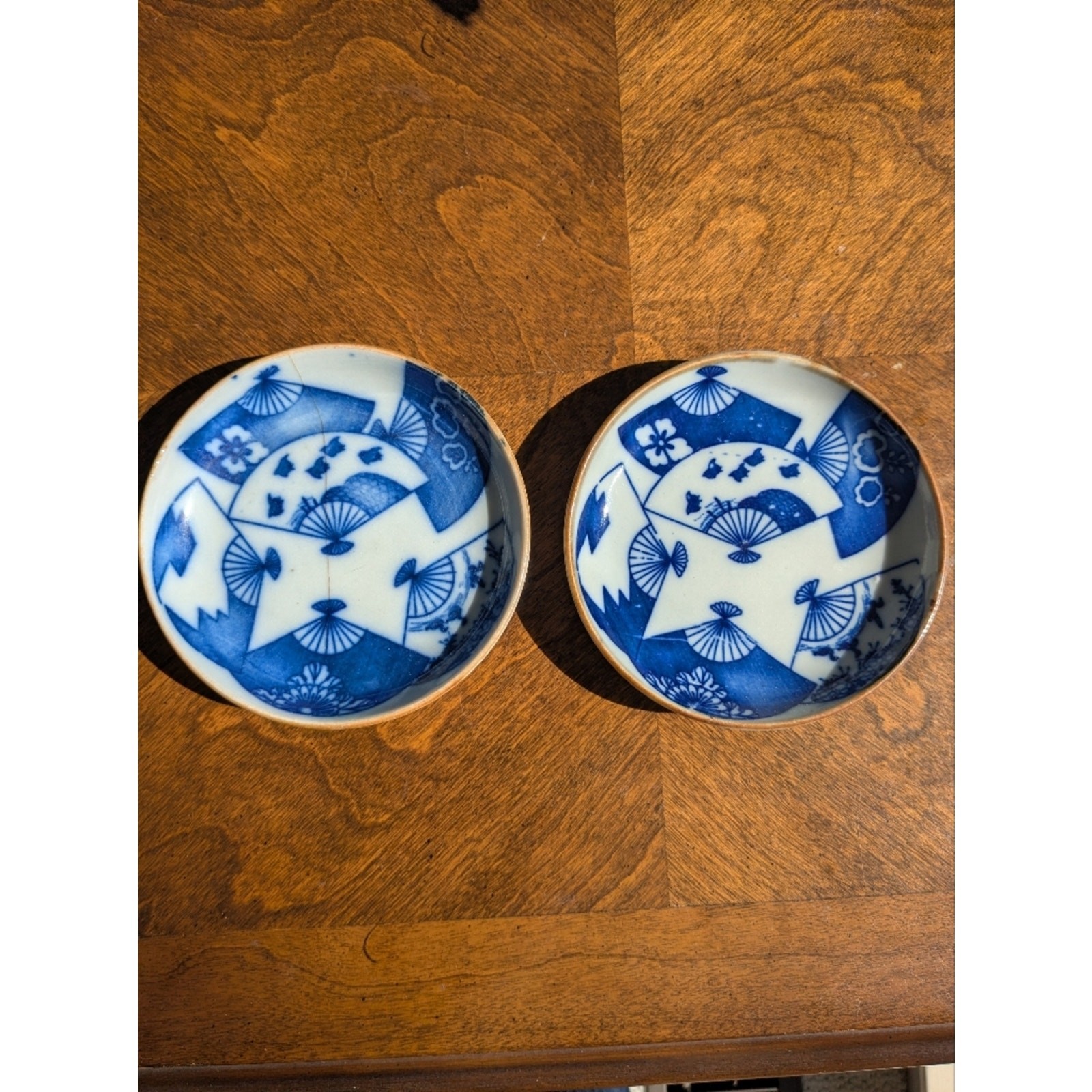 Pair of Antique Japanese Sometsuke Plates - 5\