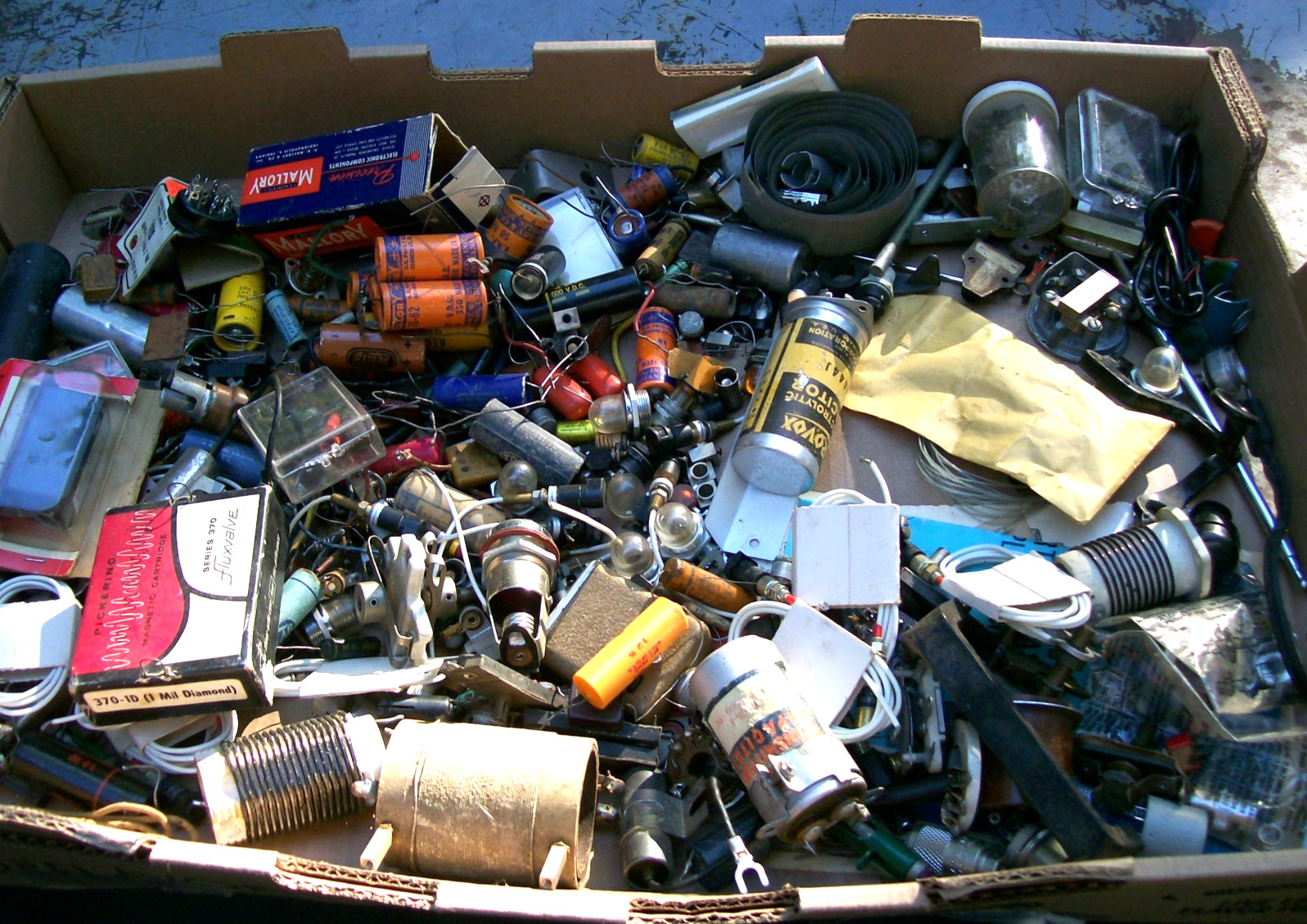 two boxes of miscellaneous radio parts two boxes of miscellaneous radio parts