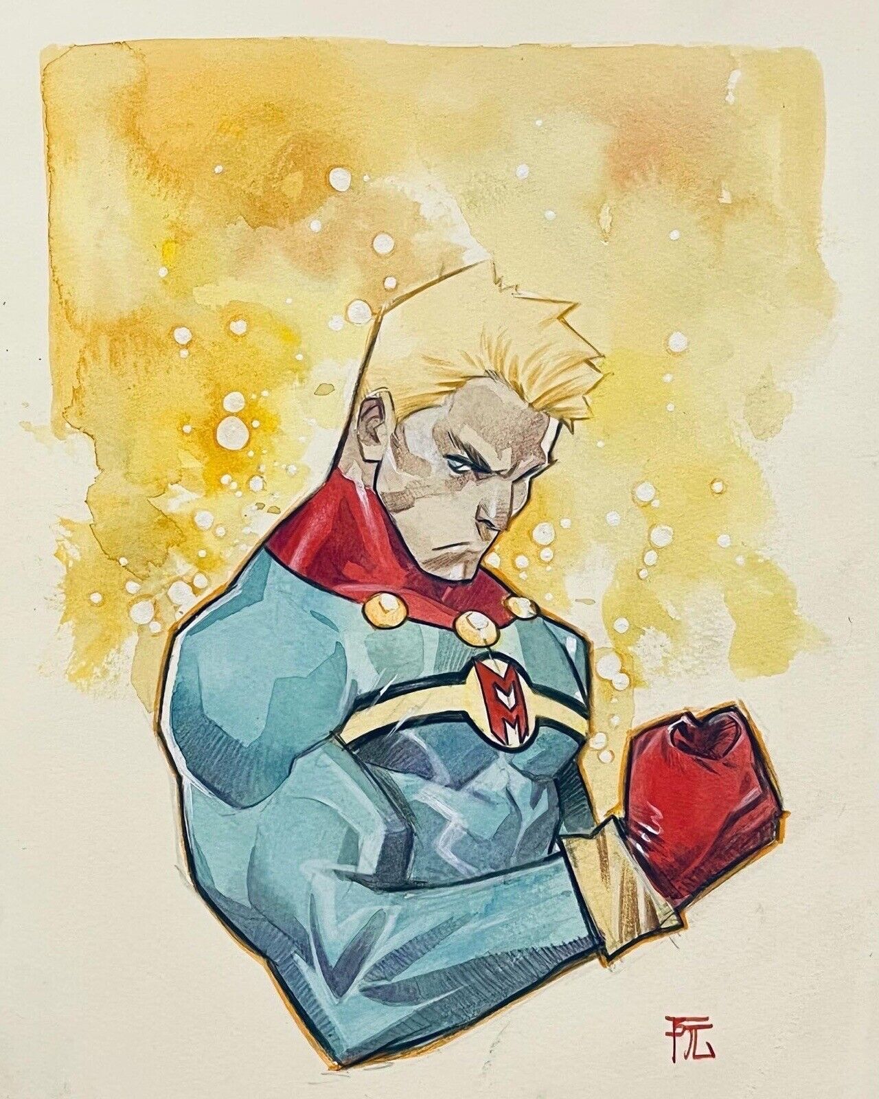 Miracleman 9x12 Color Illustration by Dike Ruan