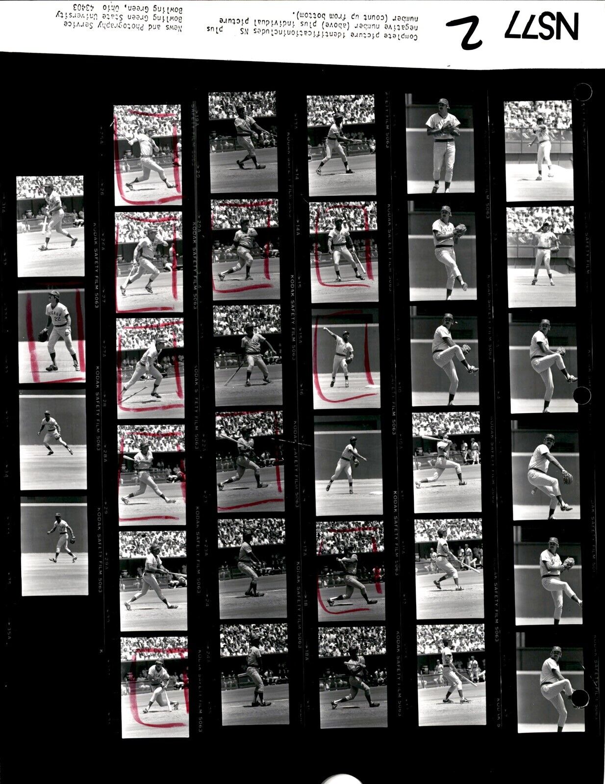 LD345 \'78 Original Contact Sheet Photo BILL BUCKNER CHICAGO CUBS CINCINNATI REDS