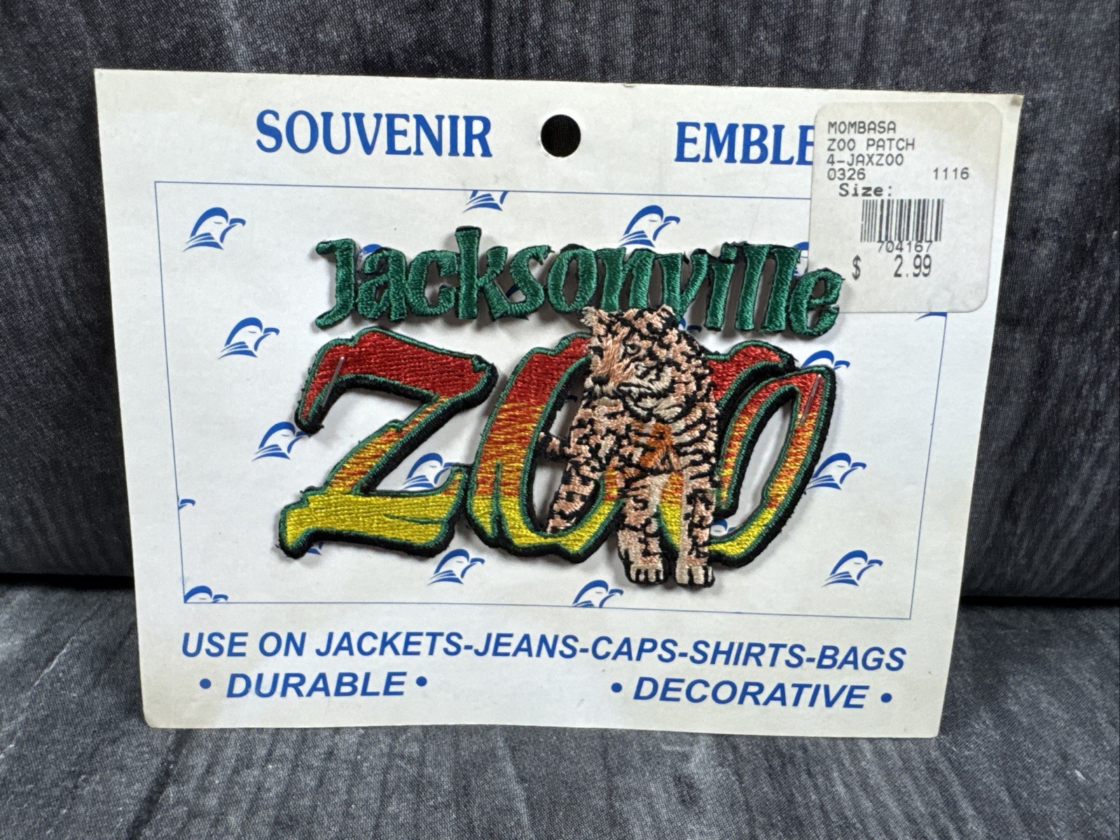New Vintage Jacksonville Florida Zoo Patch Iron On New Vintage Jacksonville Florida Zoo Patch Iron On