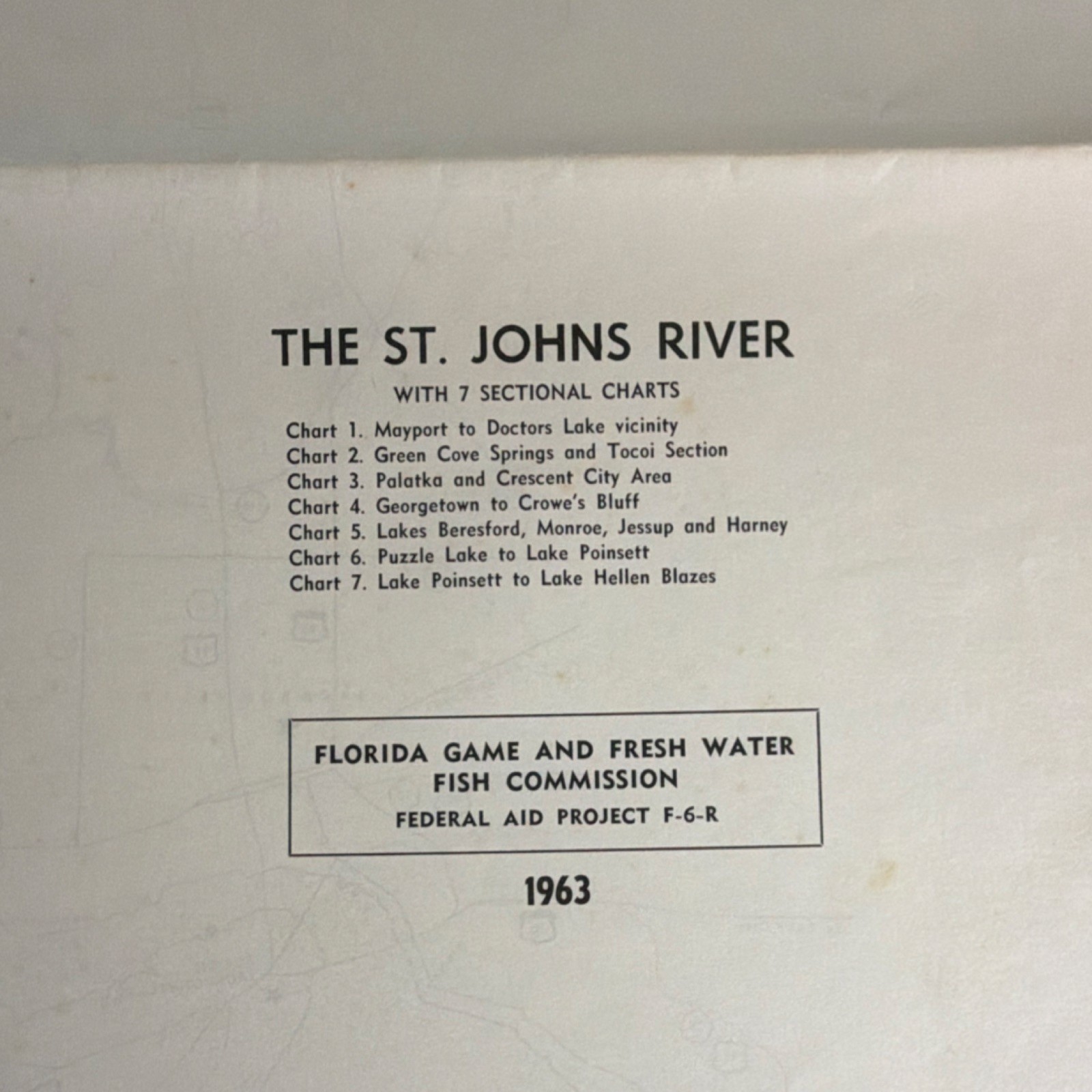 St. Johns River Florida 1963 Map 1 of 7 Sectional Charts St. Johns River Florida 1963 Map 1 of 7 Sectional Charts