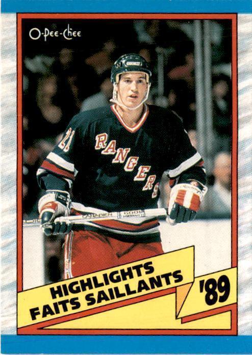 1988-89 O-Pee-Chee Hockey #326 Brian Leetch New York Rangers Rookie RC