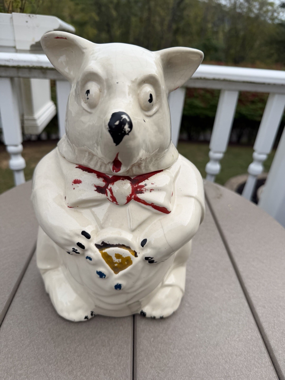 McCoy Vintage Rare Cookie Jar Ceramic 11” X 7 McCoy Vintage Rare Cookie Jar Ceramic 11” X 7