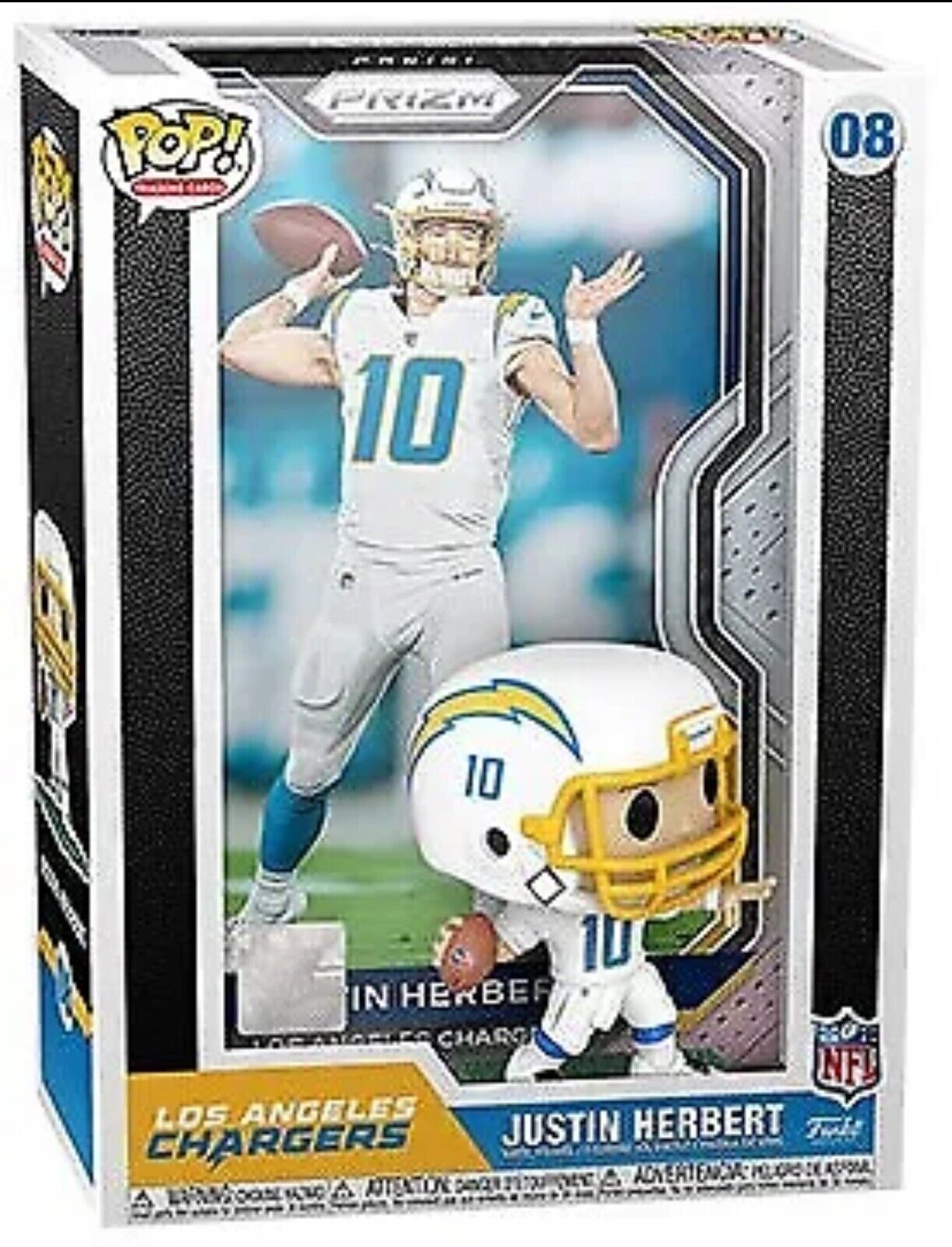 Justin Herbert (Los Angeles Chargers) Funko Pop NFL Panini Trading Cards