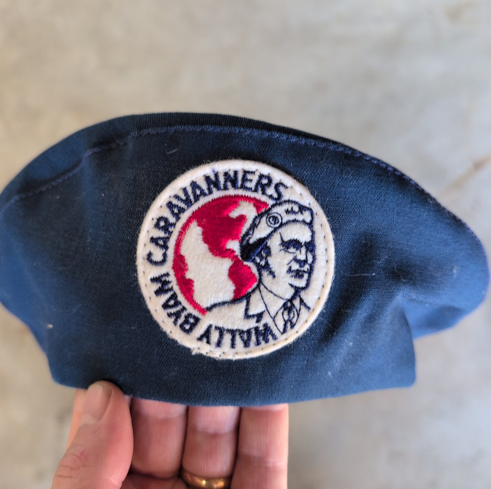 Vintage Wally Byam Caravanners WBCCI Airstream Blue Cali-Fame Beret Hat Vintage Wally Byam Caravanners WBCCI Airstream Blue Cali-Fame Beret Hat