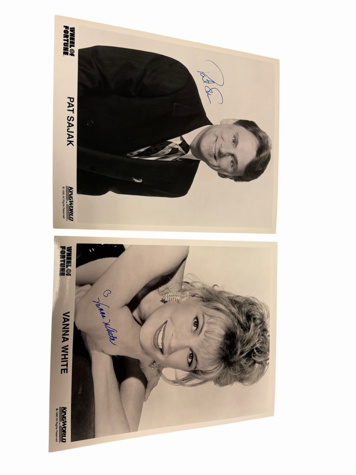 Vanna White & Pat Sajak - Signed Photographs - set, vintage promo photos Vanna White & Pat Sajak - Signed Photographs - set, vintage promo photos