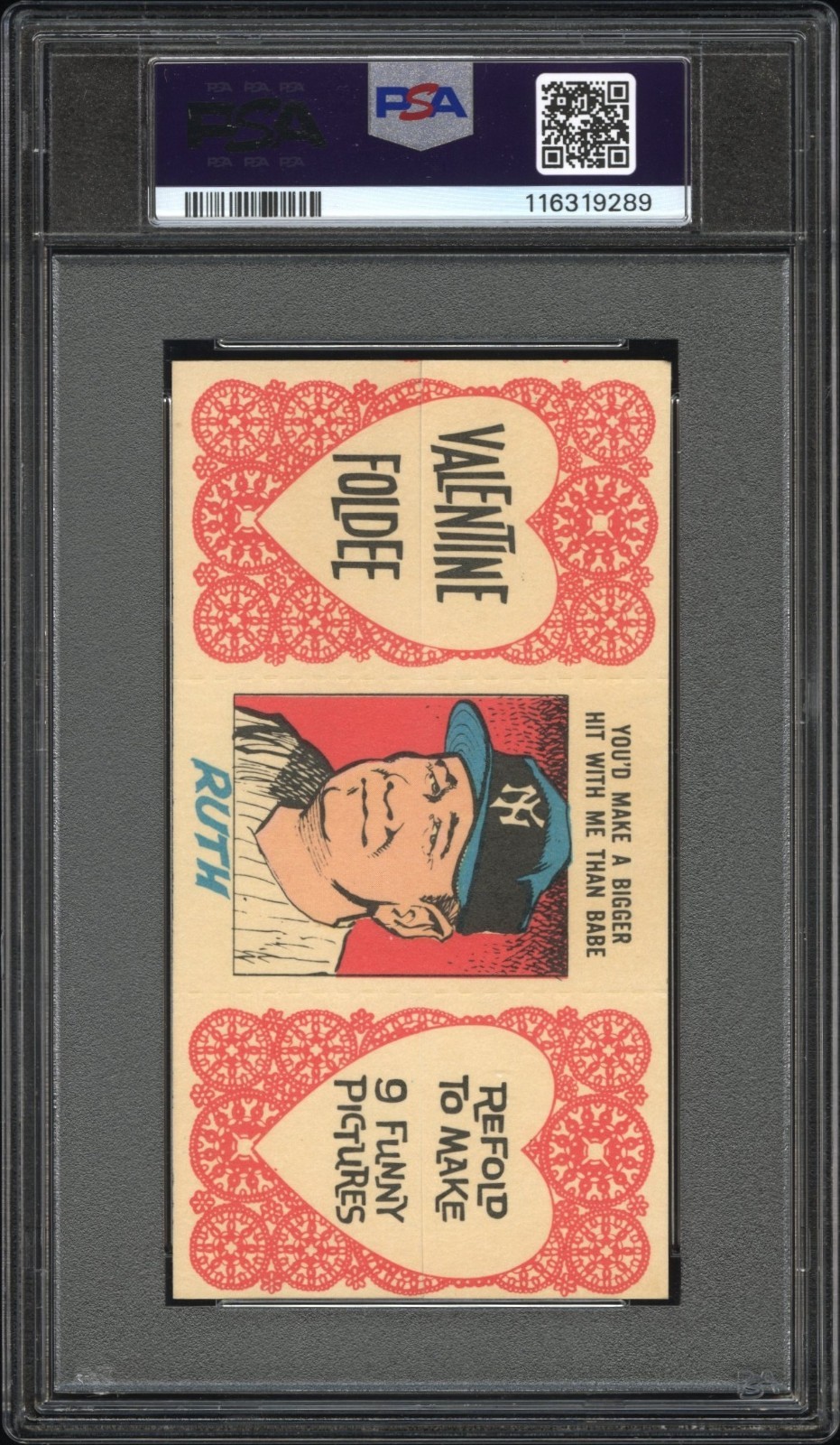 1963 Valentine Foldees You'd Make a Better Soldier Than Grant #6 Babe Ruth PSA 4 1963 Valentine Foldees You'd Make a Better Soldier Than Grant #6 Babe Ruth PSA 4