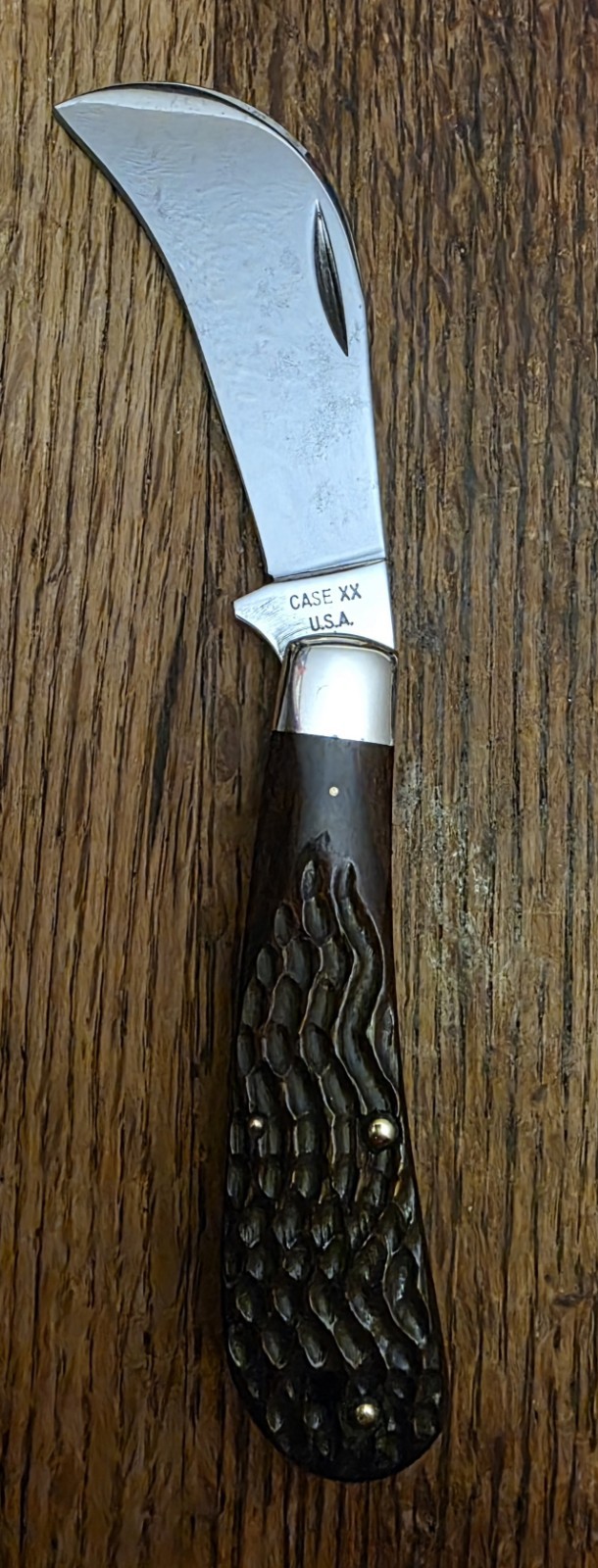 Case XX Vintage 2 Dot 1978 Brown 61011 Hawkbill Pruner Pocket Knife Case XX Vintage 2 Dot 1978 Brown 61011 Hawkbill Pruner Pocket Knife