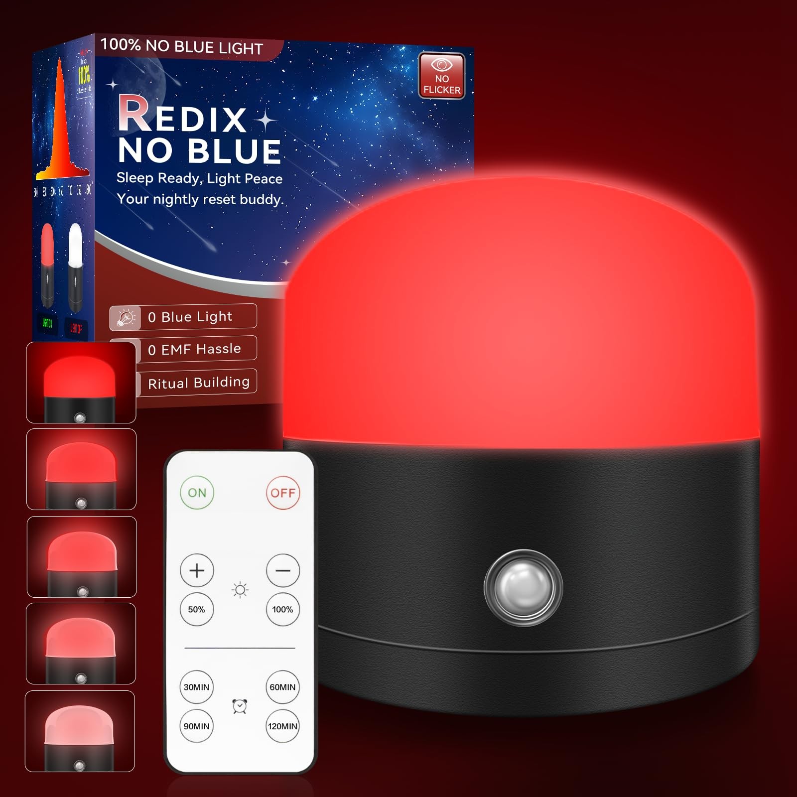 Neporal REDIX 670nm Red Light Sleep, 100% Blue Light Blocking, 360° Red Light