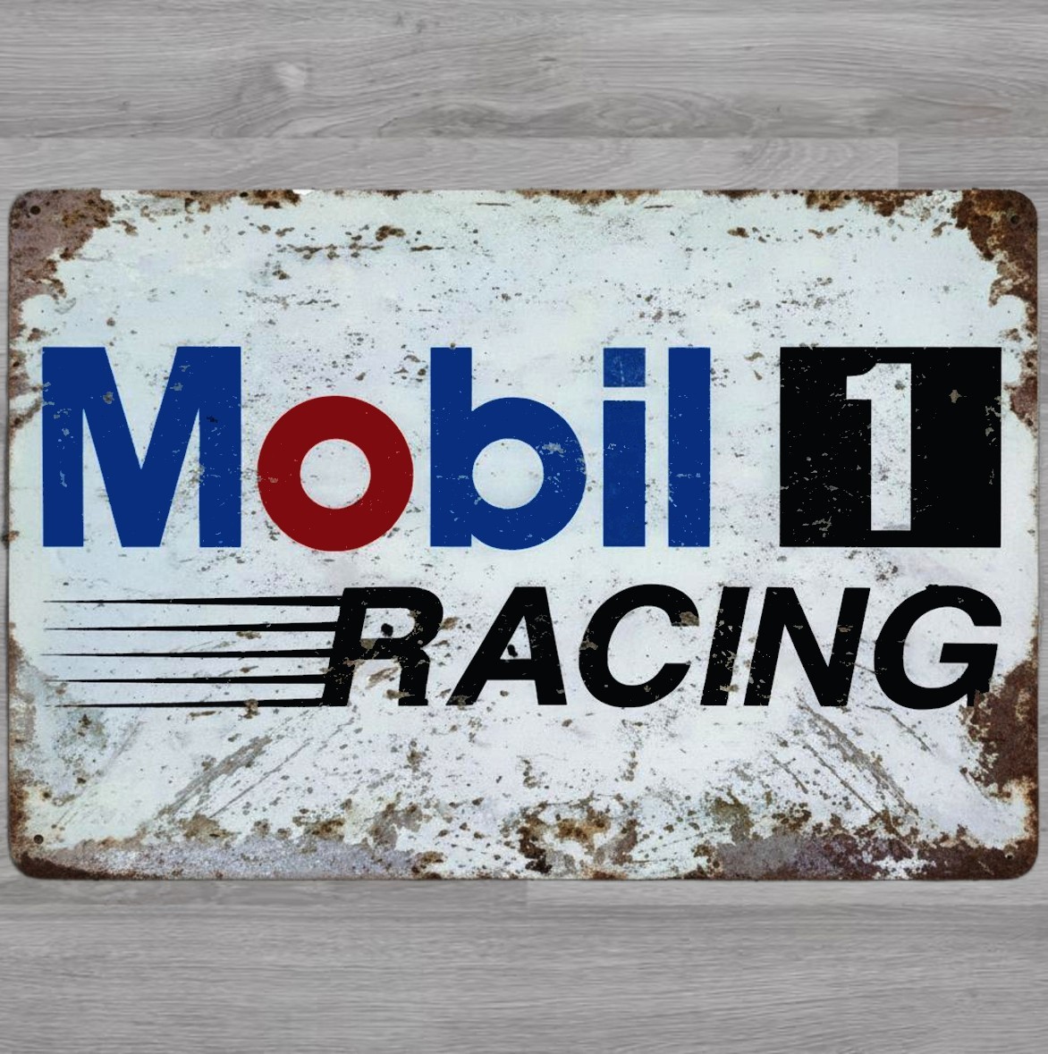 Mobil 1 Racing 8 x 12 Vintage Novelty Metal Sign Made In USA Mobil 1 Racing 8 x 12 Vintage Novelty Metal Sign Made In USA