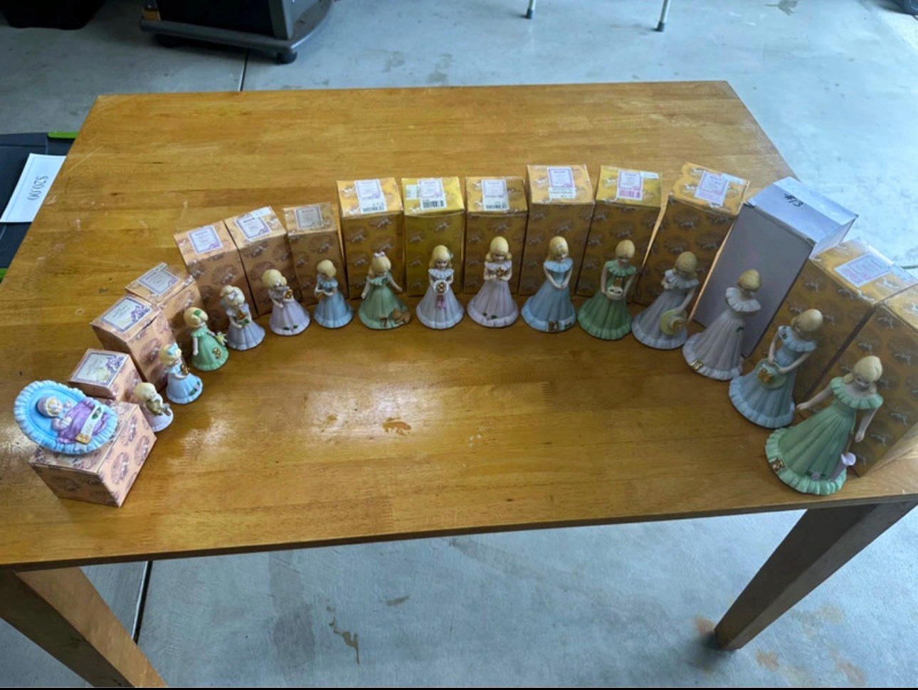 Enesco Growing Up Birthday Girls Ceramic Figurines Mixed Lot, Boxed (1981/83) Enesco Growing Up Birthday Girls Ceramic Figurines Mixed Lot, Boxed (1981/83)