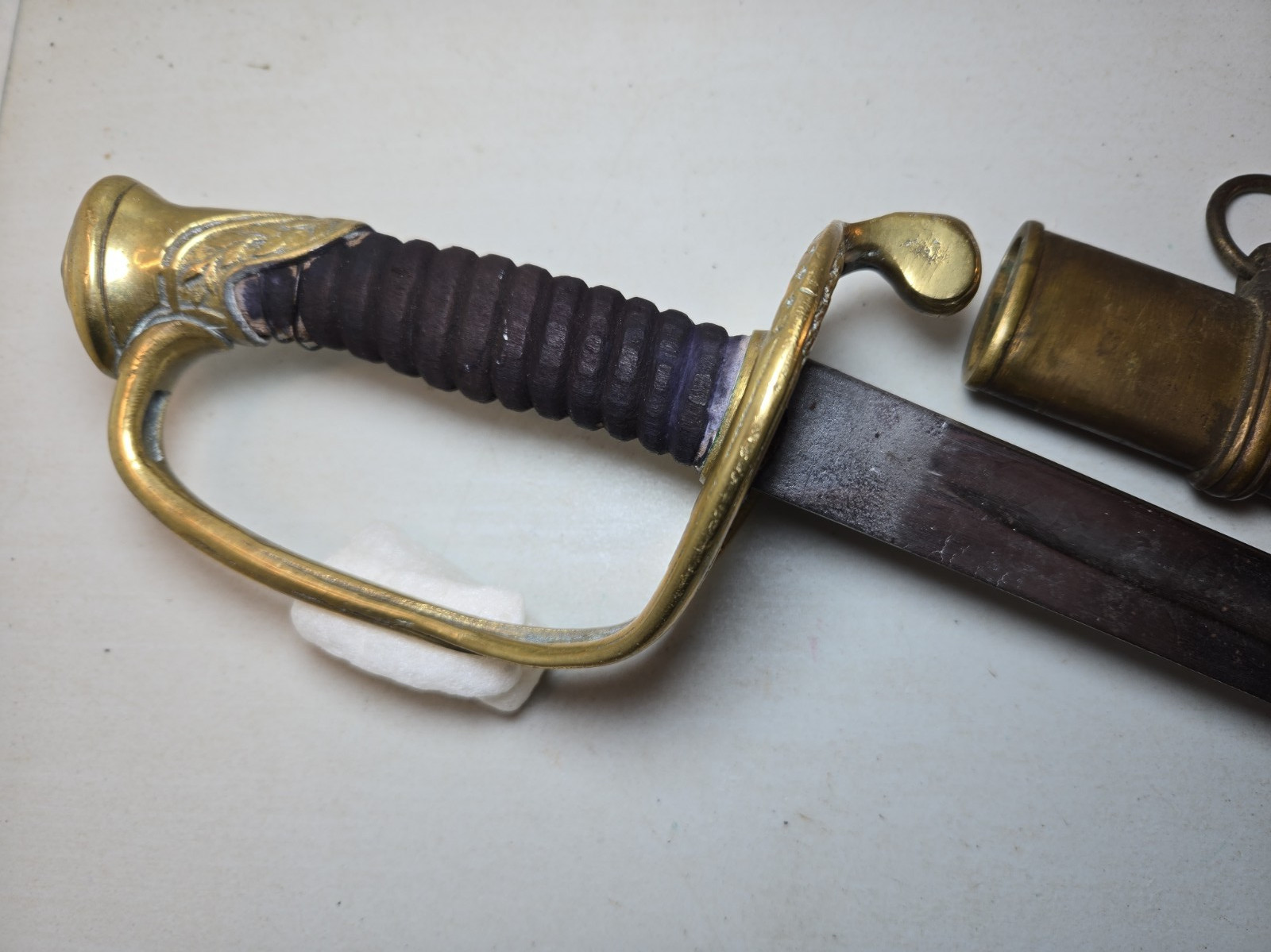 Civil War Confederate Foot Officers Saber Sword w/Scabbard - Etched Civil War Confederate Foot Officers Saber Sword w/Scabbard - Etched