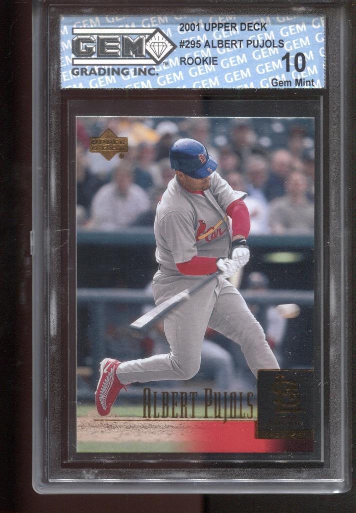 2001 Albert Pujols Upper Deck #295 Gem Mint 10 RC Rookie Cardinals Angels Mets