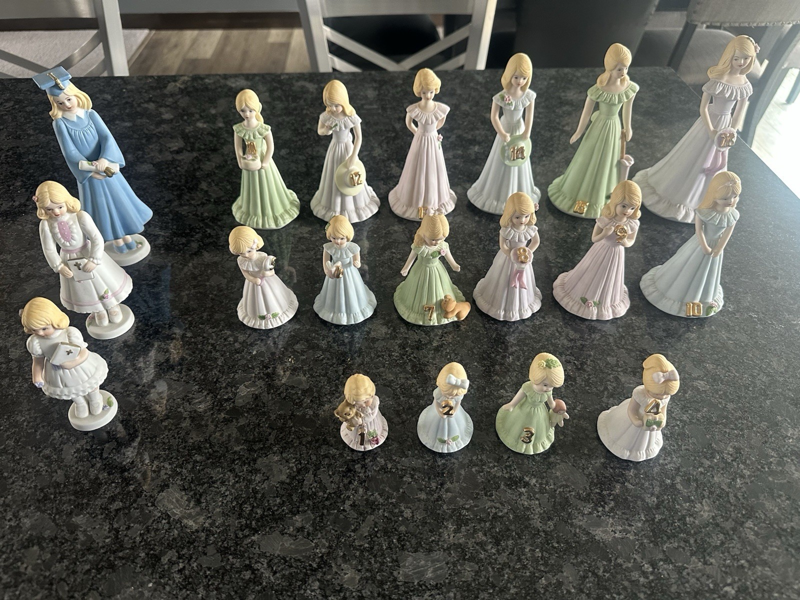 Enesco Growing Up Birthday Girls Ceramic Figurines 20pcs Mixed Lot 1981/1983 Enesco Growing Up Birthday Girls Ceramic Figurines 20pcs Mixed Lot 1981/1983