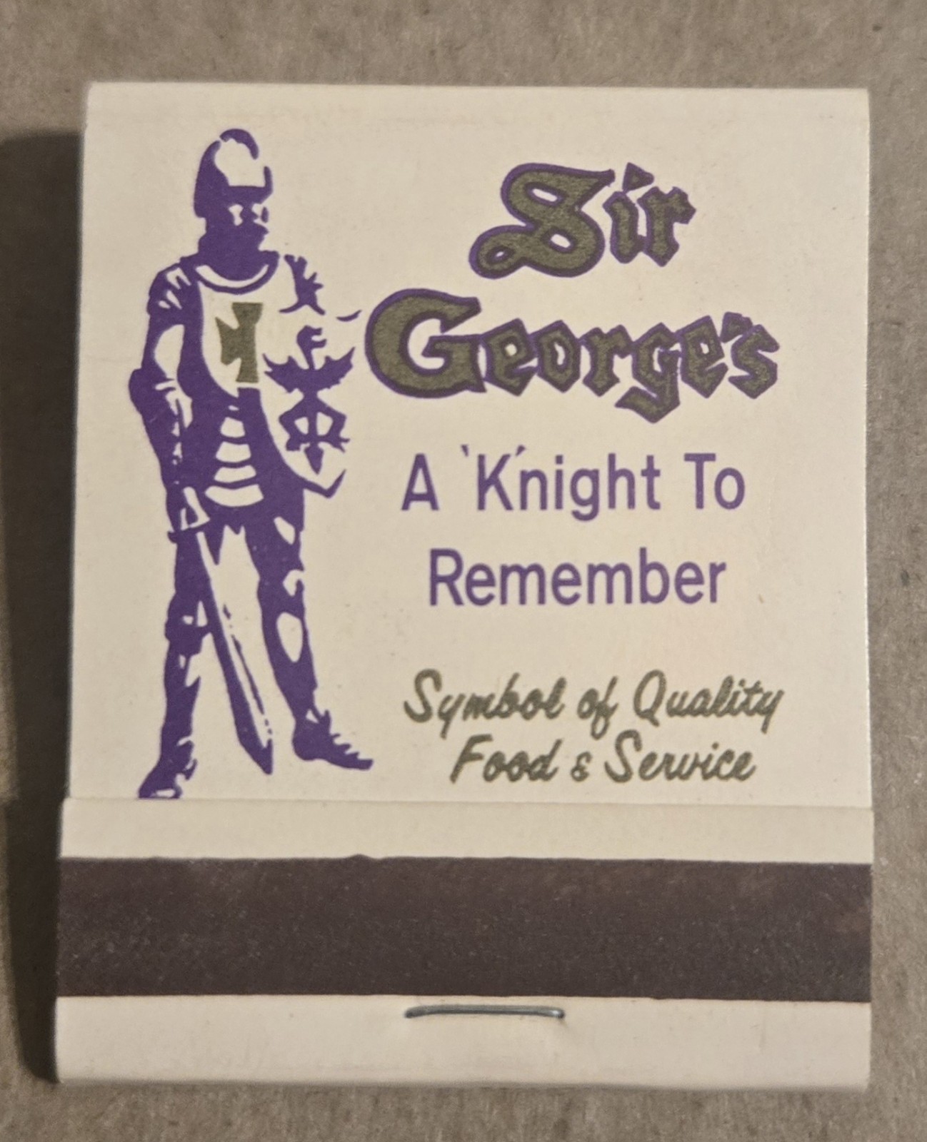 Sir George’s Restaurants Knight To Remember Vtg Unused Matchbook Arizona K72 Sir George’s Restaurants Knight To Remember Vtg Unused Matchbook Arizona K72