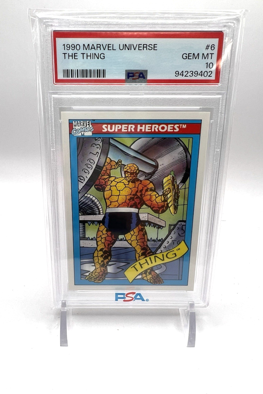 1990 Marvel Universe Series 1 The Thing #6 PSA 10 GEM MT Fantastic Four Marvel 1990 Marvel Universe Series 1 The Thing #6 PSA 10 GEM MT Fantastic Four Marvel