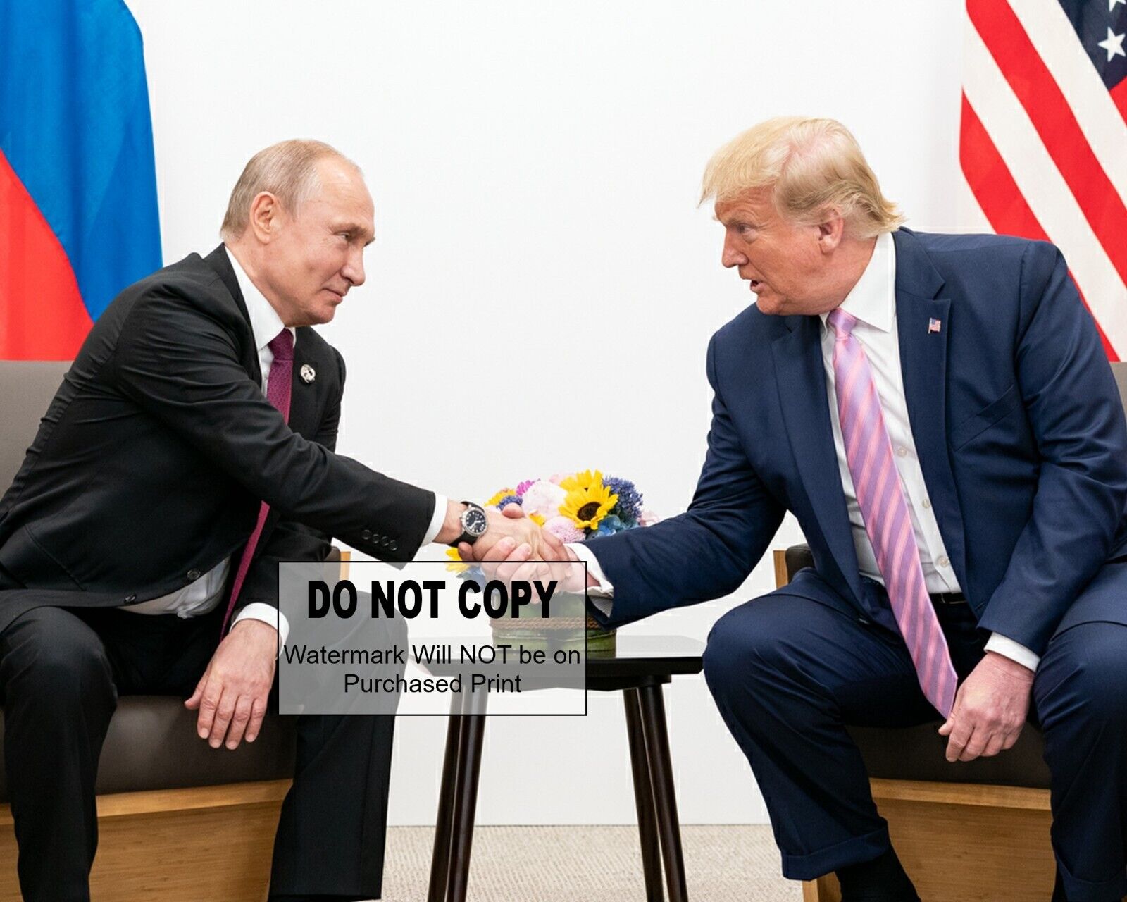 PRESIDENT TRUMP Shaking President Putin's Hand 2019 - MAGA -  8X10 PHOTO (#1026)