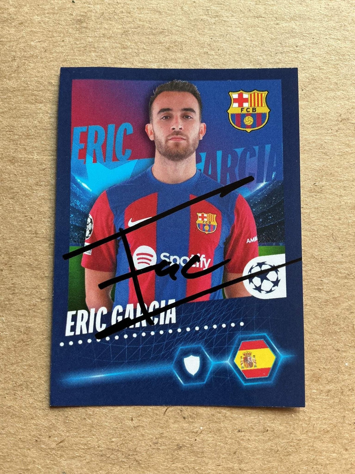 Eric Garcia, Spain 🇪🇸 FC Barcelona 2023/24 Topps hand signed