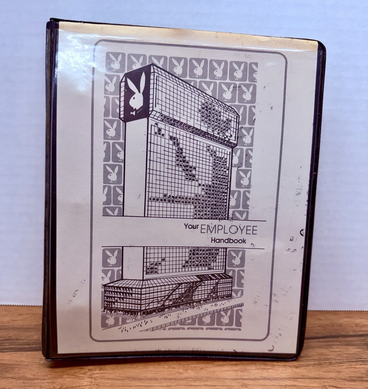 70\'S Rare Vintage PLAYBOY CLUB Casino Employee Handbook Binder Hugh Hefner Bunny