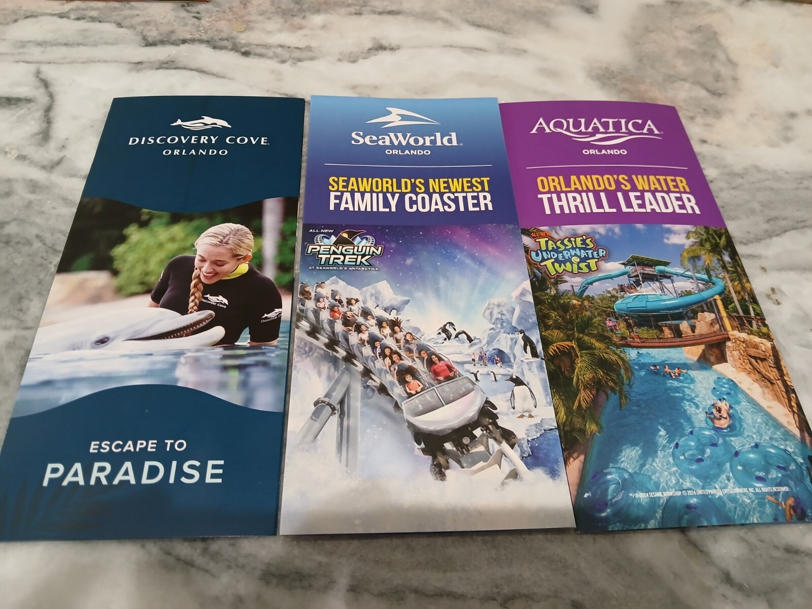 SeaWorld/Aquatica Discovery Cove Brochure Guide map/Maps Set Orlando 2024 NEW SeaWorld/Aquatica Discovery Cove Brochure Guide map/Maps Set Orlando 2024 NEW